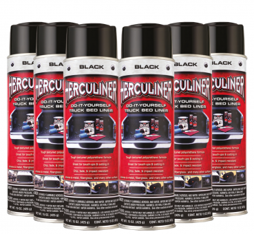 Herculiner Beschichtungs Kit Spray (6 Stk.) für Ladefläche schwarz - horntools