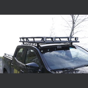 Mercedes X-Klasse Dachträger NAVIS RAIL mit fixer Rail Tube Alu schwarz für Dachzelt und LED Lightbar horntools Zubehör