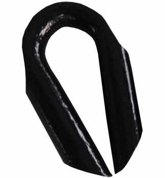 Rohr Kausche für 10mm Seil schwarz pulverbeschichtet - horntools