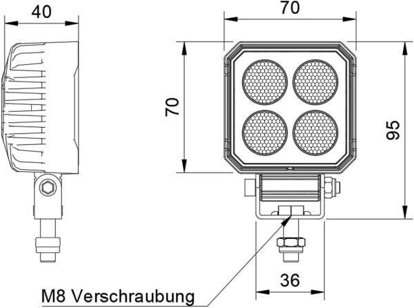 1 Stk. Rückfahrscheinwerfer LED 24W 12/24V 12W 1700lm STVA zugelassen
