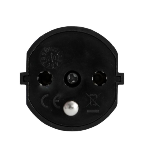 Fix Adapter Schuko (DE) auf CH Stecker schwarz 230V 3-polig