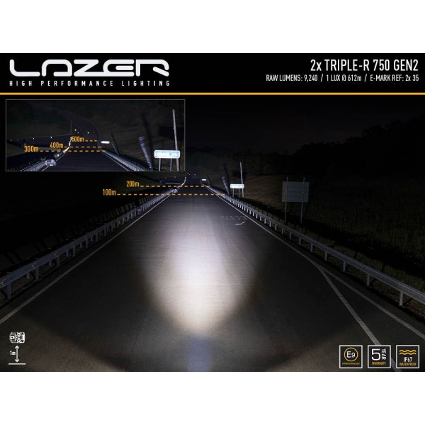 LAZER Lamps Kühlergrillmontagesatz für Toyota Landcruiser 200 Triple - R 750 Standard